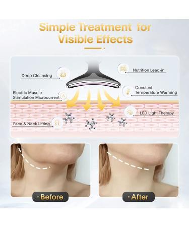 7 Color LED Red Light Therapy Face & Neck Beauty Device - Skin Rejuvenation & Tightening - Glossy Black - Buy Online on GoSupps.com