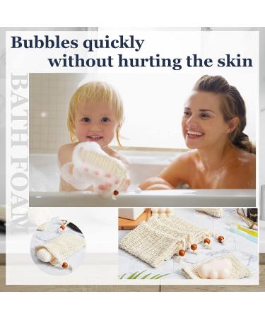 4PCs Natural Fiber Soap Bags | Organic Sisal Soap Sacks for Gentle Cleansing - Buy Online on GoSupps.com