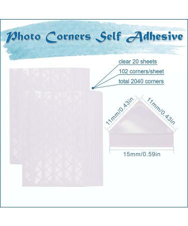 2040 Self Adhesive Clear Photo Corners for Scrapbooking - Metal Book Corners, 20 Sheets, 2040 Stickers - Buy Online on GoSupps.com