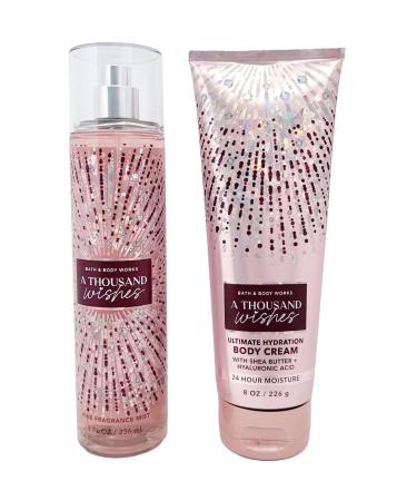Bath & Body Works - Signature Collection - A Thousand Wishes- Gift Set- Fine Fragrance Mist & Ultra Shea Body Cream by Bath & Body Works