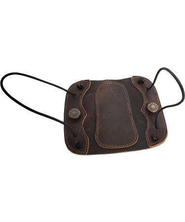 SAS Leather Arm Guard for Archery Bow - Traditional Design with Stretch Cord - Large Size 7x6.5 - Ideal for Range, Longbow, and Recurve Bow - Buy Online on GoSupps.com