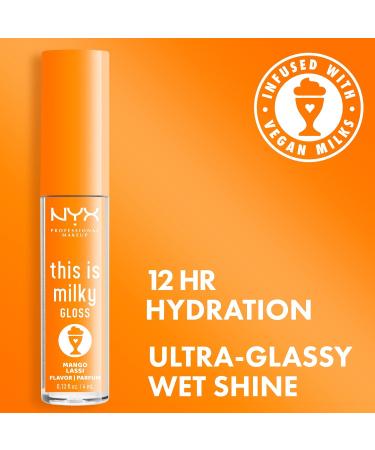 Nyx Professional Makeup Milky Gloss Lip Gloss - Mango Lassi | 12-Hour Hydration, Vegan, Scented Milkshake - Buy Online on GoSupps.com