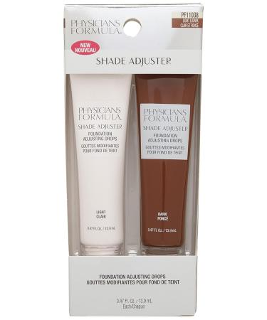 Physicians Formula PF11038 Shade Adjuster Foundation Adjusting Drops 0.47oz (2 Pack) - Light & Dark - Buy Online on GoSupps.com