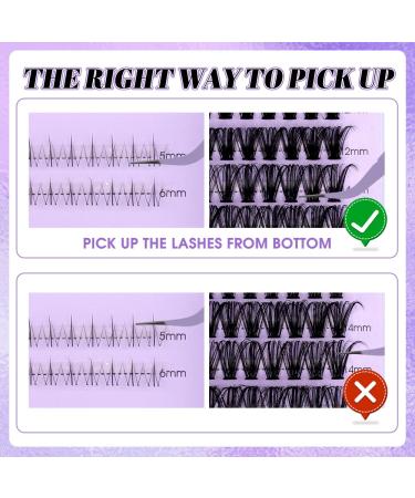 WENDY Lashes Clusters - DIY Eyelash Extensions D Curl 40D & Bottom Lashes | Soft Wispy Individual Lashes | Perfect for Beginners | 10-16 MM - Buy Online on GoSupps.com