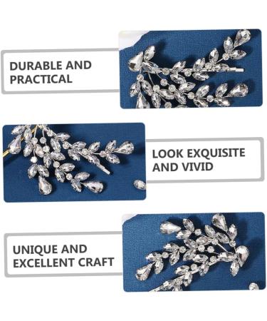 Beaupretty Hair Styling Accessories rhinestone hair clip bobby leaf hairpin sparkly hairgrip hairpin rhinestone hair barrette rhinestone bobby bride tool diamond zinc Diamonds Hair Clip - Buy Online on GoSupps.com