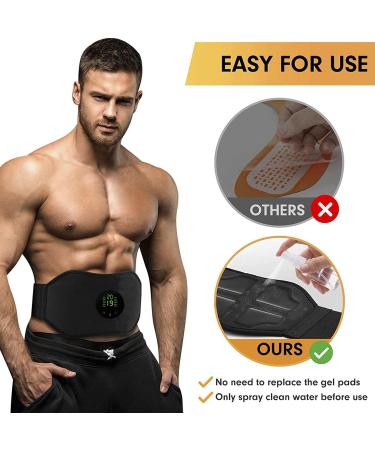 3 in 1 Abdominal Tummy Trainer - LCD Screen & 12 Modes | Soft Silicone Muscle Fitness Sticker | International Shipping - Buy Online on GoSupps.com