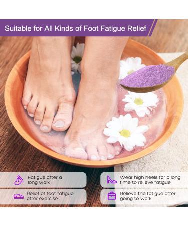 Lavender Foot Soak Salts with Epsom Salt - 20 Pack for Pedicure & Foot Bath | Spa Products Kit 21 oz - Buy Online on GoSupps.com
