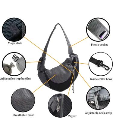 Amor Aeol Pet Carrier Hands Free Puppy Carrier for Small Dogs and Cat Suitable for pets under 4 pounds Breathable Mesh Travel Safe Puppy Sling Adjustable Dog Sling Carrier Machine Washable(black) - Buy Online on GoSupps.com