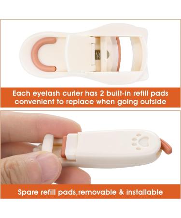 Sibba 2 Pieces Cute Eyelash Curler Professional Lash Lift Eyelash Curling Tool with Corner Curler for Women Girls Lashes Long-Lasting Curling - Buy Online on GoSupps.com