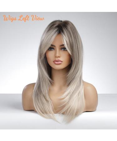 Buy Honybia Long Blond Brown Wig | Medium Length Smooth Synthetic Heat-Resistant Wig for Women | Perfect for Cosplay Carnival & Theme Parties - Buy Online on GoSupps.com