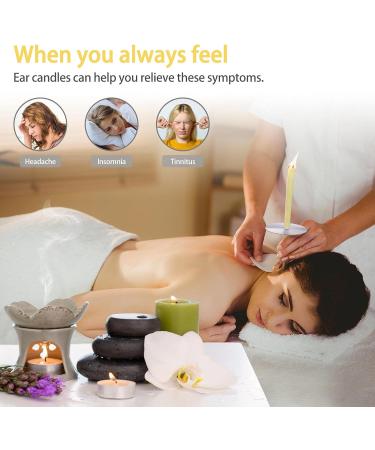 100% Natural Hopi Ear Candles for Ear Blockage - Non-Toxic Beeswax Cones with Protective Disks - Buy Online on GoSupps.com
