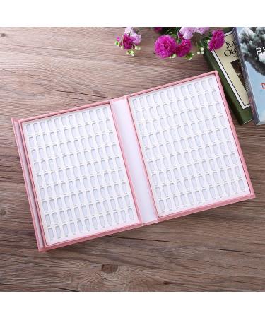 Nimoa Nail Color Card Book - 216 Color Nail Polish Display Stand | Nail Art Showcase in Pink & White - Buy Online on GoSupps.com