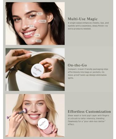 bayfree Tinted Moisture Foundation Balm & Cream Blush for Cheeks All-Day Wear Buildable Natural Finish Vegan Korean Makeup - Buy Online on GoSupps.com