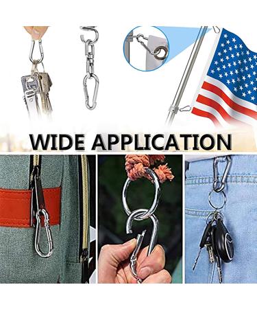 4-Piece Bituocs Carabiner Set - Heavy Duty Snap Hooks for Hammocks Camping Hiking & Fishing - 60 kg Capacity - Buy Online on GoSupps.com