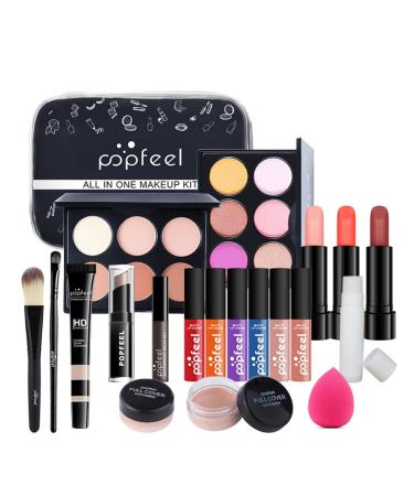 FantasyDay Multifunctional Makeup Gift Set - All-in-One Cosmetic Kit for Face Eyes & Lips - Eyeshadow Palette Lipstick Rouge Mascara & Brush Case - Buy Online on GoSupps.com