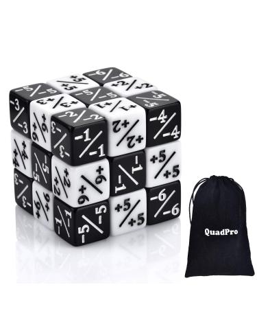 QuadPro 30 Pieces Dice Counters Token Dice Set D6 Dice Cube Compatible with MTG, CCG, Card Gaming Accessory