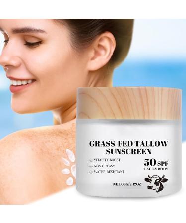 Healthy Sunscreen 60 g UVA UVB Protection Natural Sunscreen Face Care with Natural Ingredients for Daily Summer and Outdoor Use - Buy Online on GoSupps.com