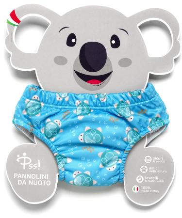 PSS! Baby Swim Diaper - Little Turtles Model M (3-8 kg) - Unisex Multi-Colored Absorbent Reusable & Waterproof - 1 Piece - Buy Online on GoSupps.com