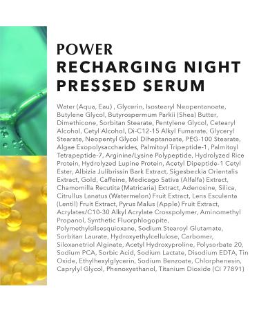 Algenist POWER Recharging Night Pressed Serum - Overnight Treatment to Refine Dull Uneven Texture with Algae Collagen & Coconut Water - Non-Comedogenic & Hypoallergenic (2 oz) 2 Fl Oz (Pack of 1) - Buy Online on GoSupps.com
