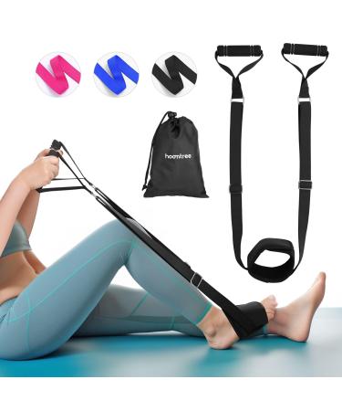 Knee Replacement Recovery Aids Knee Rehabilitation Equipment Speed Recovery After Surgery Hip/Knee Extensition Device Increase Range of Motion Relieve Pain with Padded Handles and Foot Sleeve Black