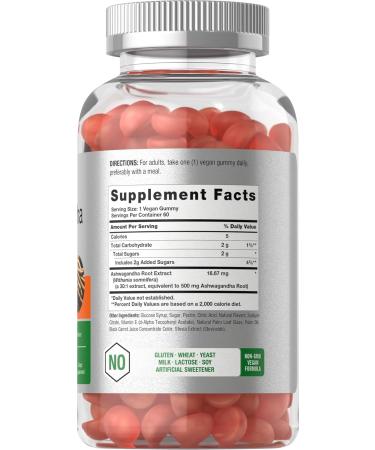 Horb ach Ashwagandha Gummies for Women and Men | 60 Count | Vegan Non-GMO Gluten Free Supplement | Tropical Flavor - Buy Online on GoSupps.com