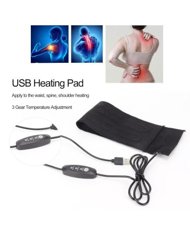 USB Heating Pad - Foldable Carbon Fiber | 3-Speed Temperature Adjustment for Shoulder Pain Relief - DC 5V Portable Heating Pad - Buy Online on GoSupps.com