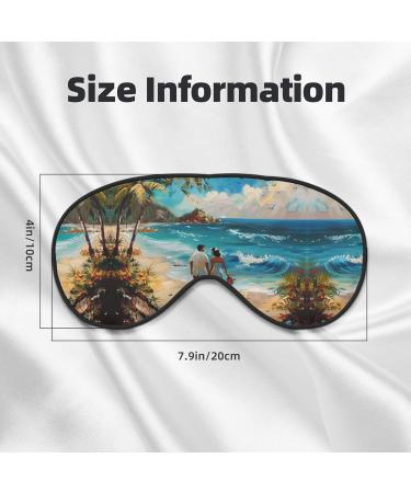 Romantic Beach Print Eye Mask | Ultra-Soft Light-Blocking for Restful Sleep | Ideal for Comfort | International Shipping Available - Buy Online on GoSupps.com