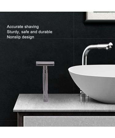 Vintage Style Security Razor - Reusable Double-Sided Slip-Resistant Portable Manual Shaving for Men & Women | Zinclement - Buy Online on GoSupps.com