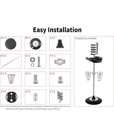 Hair Dryer Stand - Twisty Style Acrylic Holder for Hair Styling Tools | Heavy Base & Tray for Curling & Straightening | Crystal Design - Buy Online on GoSupps.com