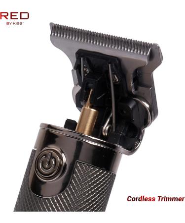 Red by Kiss Hair Trimmer for Men - Precision Cordless Grooming Kit - Cool Gray - Buy Online on GoSupps.com