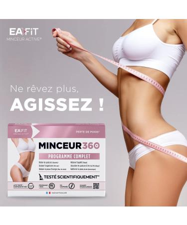 Eafit Slimming - Slimming 360 - Complete Slimming Program - Fast and Effective Weight Loss - Guarana - Chrome - Green Tea - Nopal - Drainer - Powerful Fat Burner - 120 Tablets - Buy Online on GoSupps.com