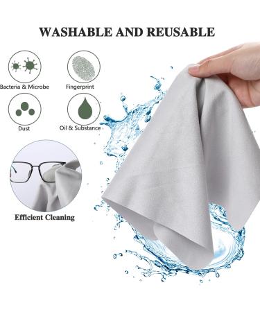 Extra Large Microfiber Cleaning Cloths - 12x12 Inch Reusable Eyeglass Cleaner for Glasses & Lenses | Ideal for Streak-Free Shine - International Shipping Available - Buy Online on GoSupps.com
