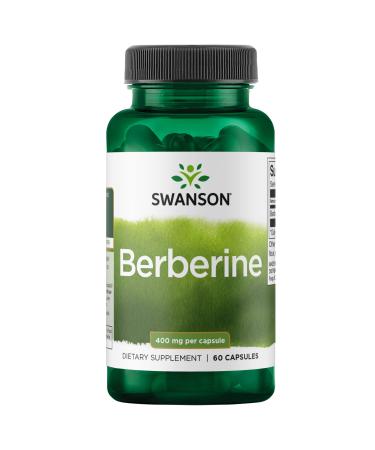Swanson Berberine - Standardized 97% Berberine HCl- 400mg Each - 60 Capsules 60 Count (Pack of 1)