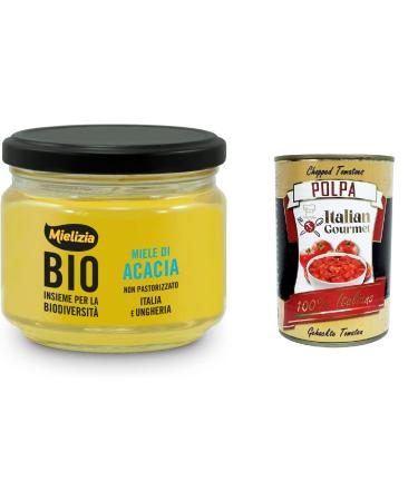 Mielizia Acacia Honey Unpasteurized Non-pasteurized acacia honey 300 g + Italian Gourmet Pulp 400 g