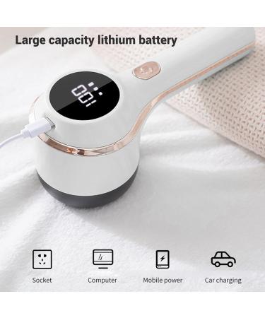 Multifunctional Electric Lint Remover - Rechargeable Fuzz & Fabric Cleaner for Clothes & Furniture | Digital Display (White - Buy Online on GoSupps.com