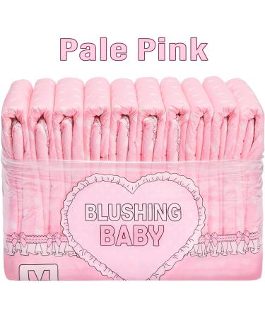 LittleForBig Adult Printed Diaper 10 Pieces - Blushing Baby Pale Pink(Medium 71-96 CM) - Buy Online on GoSupps.com