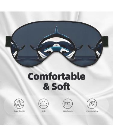 Orca Killer Whale Print Unisex Eye Mask | Soft Light-Blocking Sleeping Mask for Relaxation - Buy Online on GoSupps.com