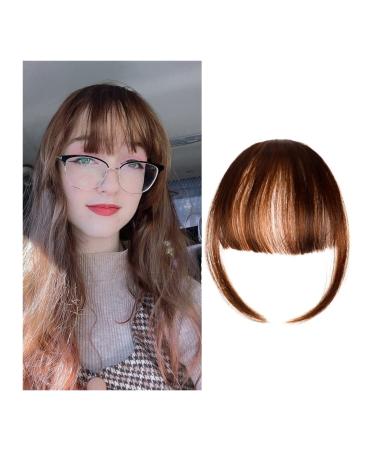 Bangs Clip in Bangs Fake Invisible Synthetic Bangs Front Fringes One Piece Straight Clip in Hair pieces Hair Extensions 3D-neat Flat Air Bangs Fake Hair Accessories for Women Curved Bangs for Daily 1 pcs K18 2M30#