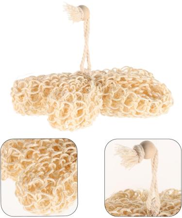 FRCOLOR Natural Loofah Bath Sponge - Exfoliating Body Scrubber & Soft Shower Pouf for Men Women & Kids - Buy Online on GoSupps.com