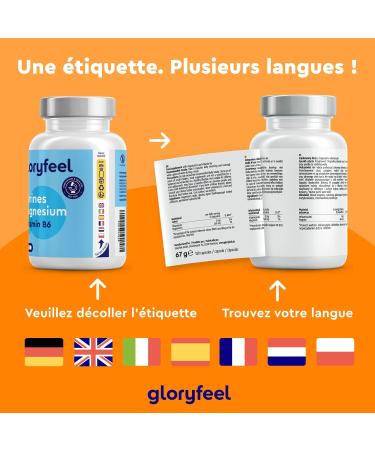 Marine Magnesium and Vitamin B6 Effectively Fights Fatigue 360 mg/day 180 Capsules of Plant Origin 3 Month Cure Laboratory Tested No Additives - Buy Online on GoSupps.com