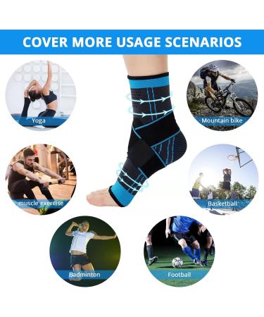 Milaiun Adjustable Ankle Bandage - Support for Weak Joints Arthritis & Sports - 1 Pair - Buy Online on GoSupps.com