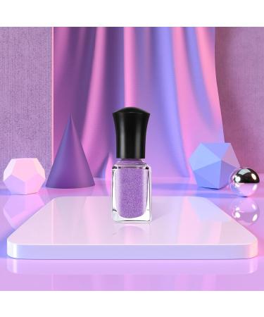 Glitter Nail Polish Long Lasting Quick Dry Nail Varnish Odorless Gel Based Formula Nail Varnish Set for DIY Nail Art Manicure-No Need Use UV Lamp Purple  - Buy Online on GoSupps.com