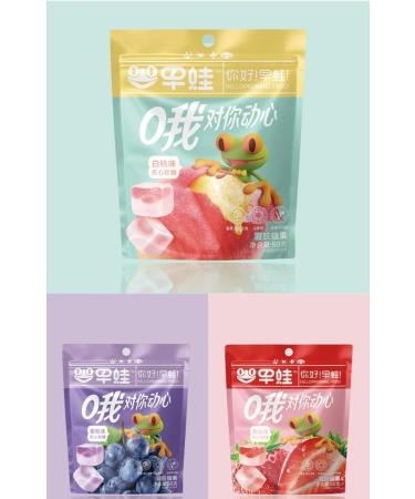 Traditional Chinese handmade fruit juice candies glucose marshmallows burst syrup sandwich candies casual snacks delicious snacks sweet foods happy candies (6bags) - Buy Online on GoSupps.com