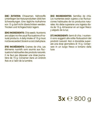 GreatVita Premium Chia Seeds (2 x 1000g) - Non-GMO Natural Superfood for International Shipping - Buy Online on GoSupps.com