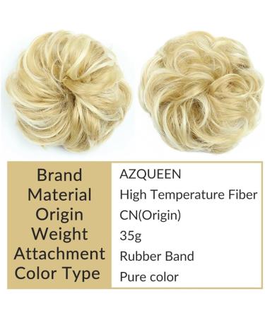 Hair Bun Hairpiece for Women Synthetic Hair Bun Messy Chignon Ponytail Hair Extensions Elastic Rubber Band Scrunchies for Women Blonde Brown Wave Bun Hair Chignons(Q-M2-33) - Buy Online on GoSupps.com