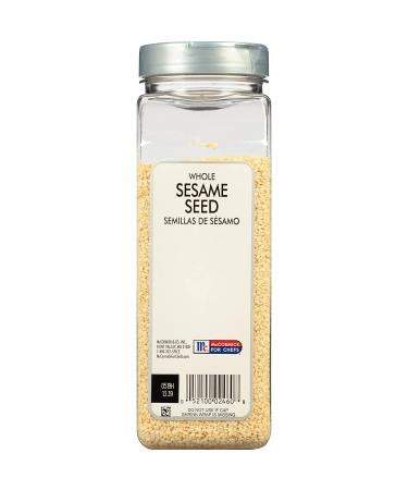 McCormick Culinary Whole Sesame Seed 16 oz - Premium White Sesame Seeds for Noodle Dishes, Sushi, Stir-Fries, Meat & Fish - 1lb Container - Buy Online on GoSupps.com