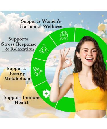 Cortisol Supplements Liquid Drops for Women 11-in-1 Formula with Ashwagandha Rhodiola Chasteberry L-Theanine Magnesium Folate(2 FL.OZ Lemon) Lemon 60 Count (Pack of 1) - Buy Online on GoSupps.com