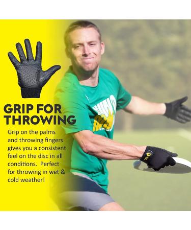 Friction Gloves - Ultimate Frisbee Gloves - Rubberized Palm & Fingers for Amazing Grip in All Conditions - Play Your Best in Any Weather Adult XS - Buy Online on GoSupps.com