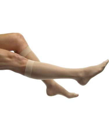 JOBST UltraSheer Knee High Compression Stockings 15-20 mmHg - Closed Toe Medium Honey - International Shipping Available - Buy Online on GoSupps.com