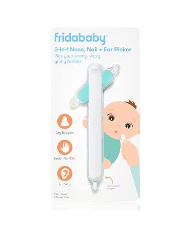 FridaBaby 3-in-1 Nose, Nail + Ear Picker by Frida Baby the Makers of NoseFrida the SnotSucker, Safely Clean Baby's Boogers, Ear Wax & More 3-in-1 Picker